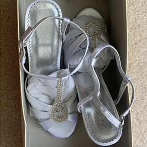 White/silver sandals